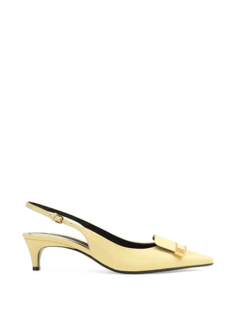 Sergio Rossi buckle sling-back pumps Yellow B14500MMVN13110