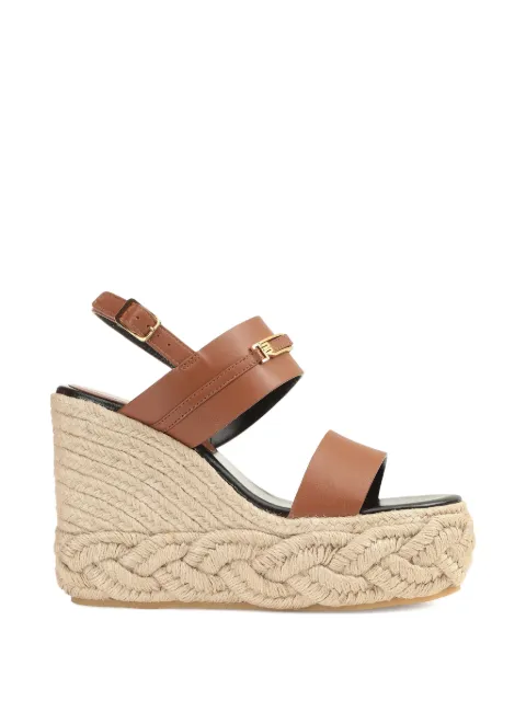 Sergio Rossi Bitt gold-tone hardware sandals Brown B14400MMVN13410