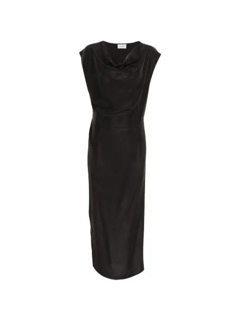 P.A.R.O.S.H. cowl-neck midi dress Black D722584SAXON