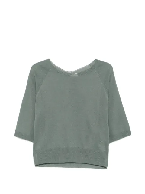 Marella fine-knit raglan-sleeve sweater Green MLMCONICO2613361215
