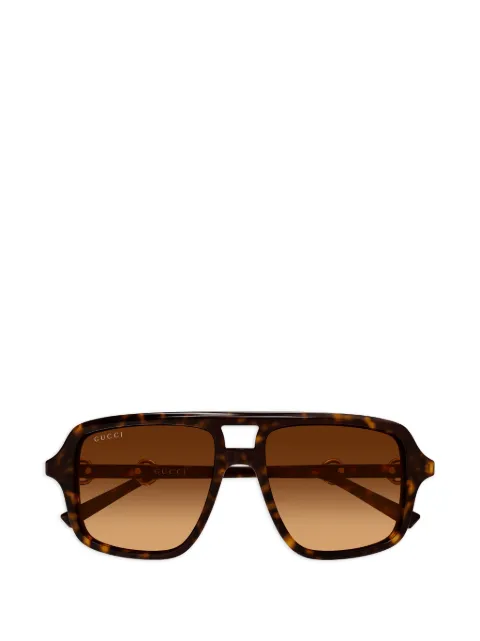 Gucci Eyewear horsebit-detail square-frame sunglasses Brown GG2052S
