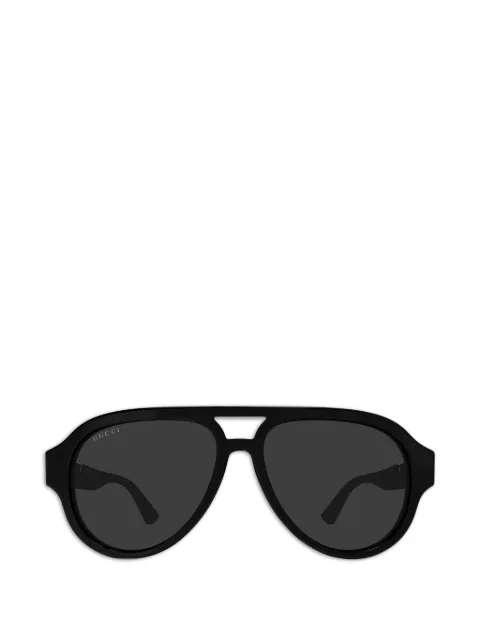 Gucci Eyewear Web-stripe pilot-frame sunglasses Black GG2088S001
