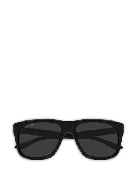 Gucci Eyewear logo rectangle-frame sunglasses Black GG2077S001