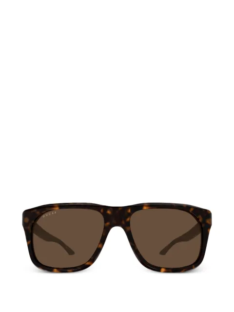 Gucci Eyewear geometric-frame sunglasses Brown GG2077S002