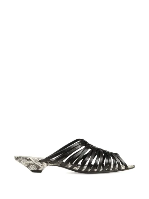 Sergio Rossi Wovenia black sandals Black B14660MFL415110