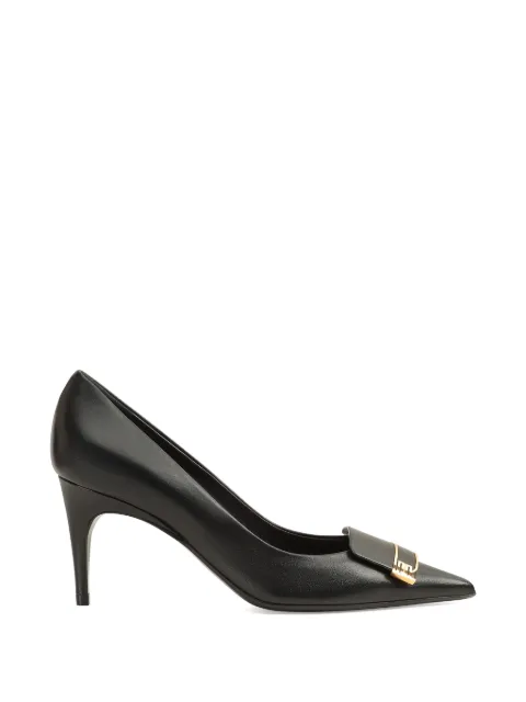 Sergio Rossi gold-tone detail pumps Black B14490MMVN13110