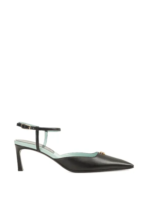 Sergio Rossi Surge ankle-strap logo-detail pumps Black B14630MCPT04110