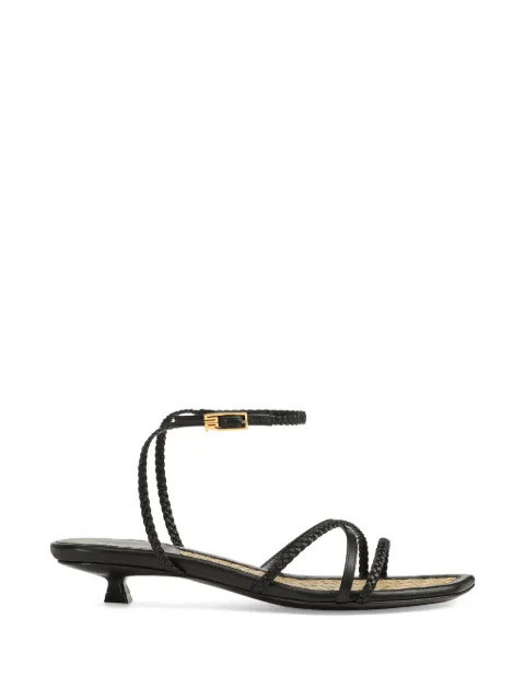 Sergio Rossi Braid straped sandals Black B14690MFL431110
