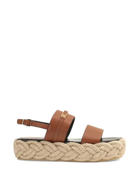 Sergio Rossi Bitt platform sandals Brown B14410MMVN13410