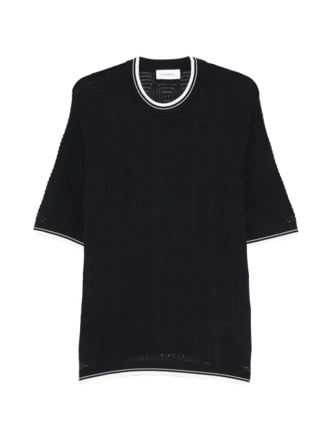 Laneus knitted round-neck T-shirt Blue S6LAMAKE011