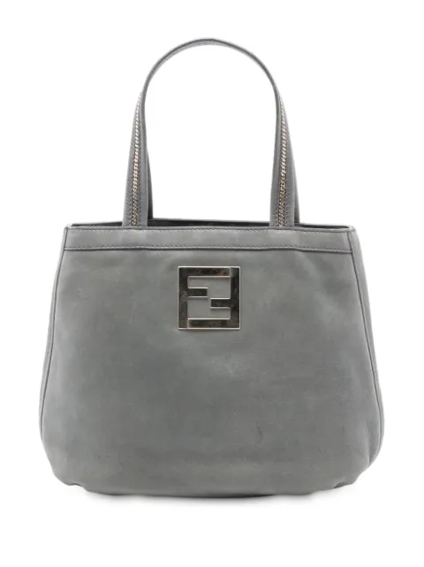 Fendi Pre-Owned 2010-2025 Nubuck FF Chains tote bag Grey 92XFZFSQCPAW91VO