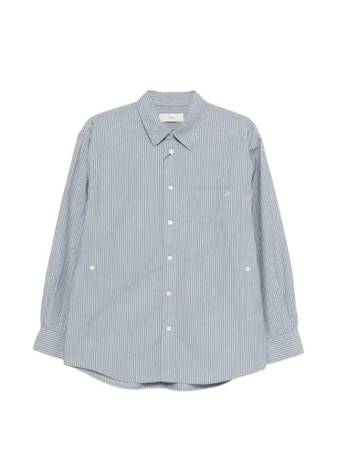 DUNST striped pocket shirt Blue UDSH6A105