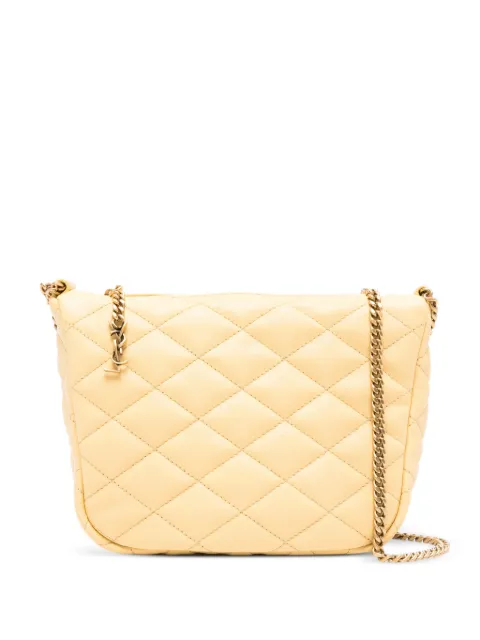 Saint Laurent mini diamond-pattern shoulder bag Neutrals 8631621EL07