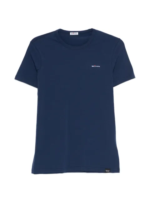 Kiton logo-embroidered T-shirt Blue UNWM008K0727H03002