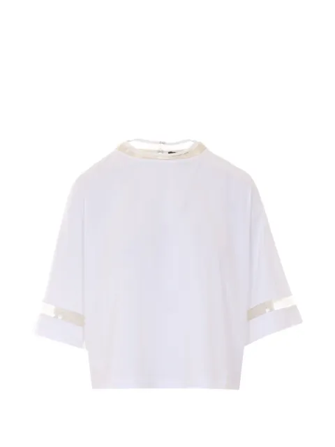 Fabiana Filippi sequin crew-neck blouse White JED266F157L90521