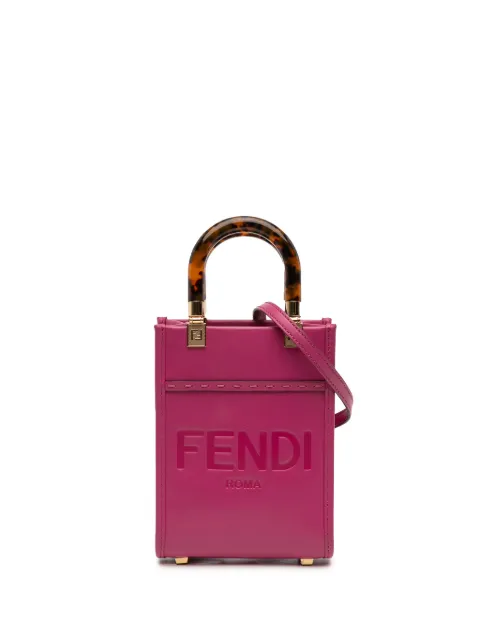 Fendi Pre-Owned 2010-2025 Mini Leather Sunshine Shopper Tote satchel Pink 9HMGYHA2V51DVTMO