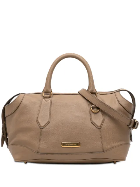Burberry Pre-Owned 2000-2017 Medium Leather Kirley satchel Brown 3MA2WQJ1EBJXI0F6