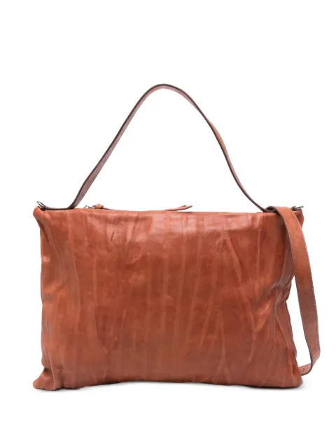 SOMMET medium Lexi top-zip leather shoulder bag Brown LEXIM