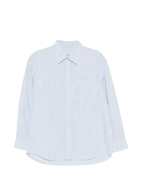 DUNST striped pocket shirt Blue UDSH6A104B2