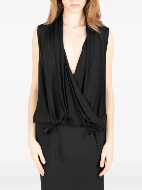 Société Anonyme April draped sleeveless top Black APRILSA18W98VE100