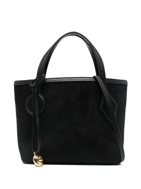 Liffner small Spout charm-detail suede tote bag Black CR39777