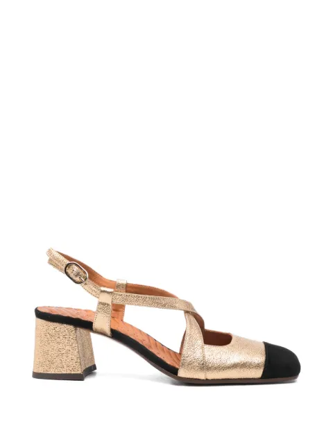 Chie Mihara Vondina criss-cross-strap pumps Gold VONDINA