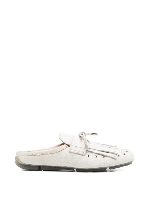 Wales Bonner Montego fringed-detail mules Neutrals WBW46001A23030101