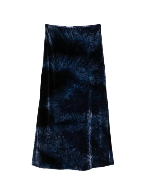 Missoni Pre-Owned 1990s velvet midi skirt Blue MI250AIK