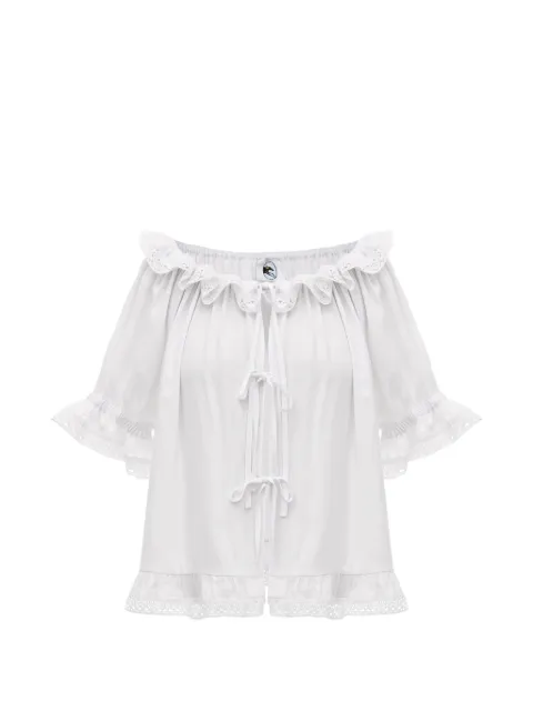 Sleeper Romantica ruffled lounge set White RMSS02P001L