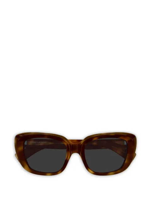 Saint Laurent Eyewear rectangle-frame tortoiseshell sunglasses Brown SL857