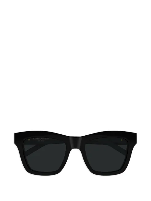 Saint Laurent Eyewear square-frame logo-plaque sunglasses Black SLM156001