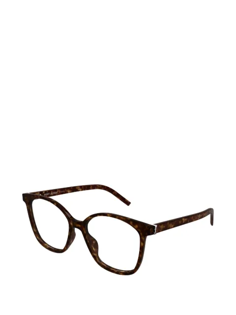 Saint Laurent Eyewear geometric-frame glasses Brown SLM162