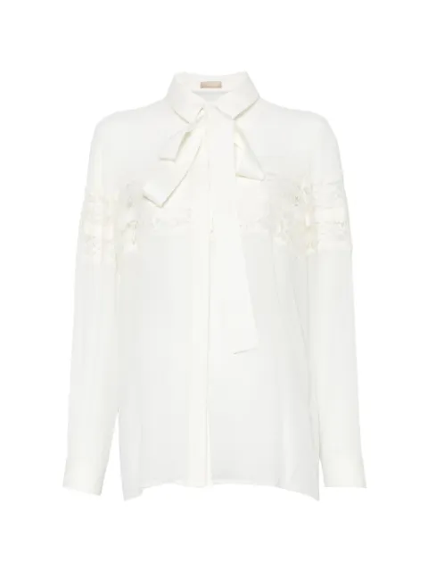 Elie Saab lace tie shirt White SH138NR26SIL04