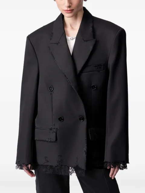 ARTICLE TEN lace-details blazer Black A0205504