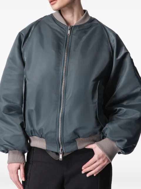 ARTICLE TEN shearling-panel bomber jacket Blue A0105301