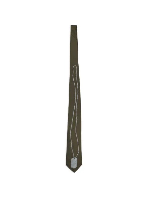 KAPITAL dog tag brown tie Green K2509XG527BROWN