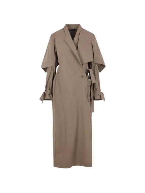 YEHUAFAN layered trench coat Brown 1098SANDYBROWN