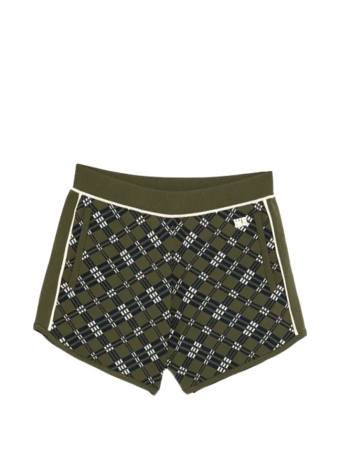 Wales Bonner Power plaid shorts Green US26KN36PL03750