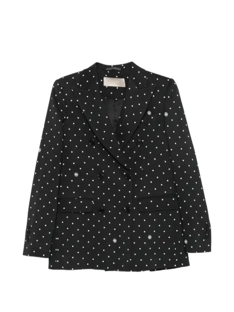 Elie Saab polka-dot double-breasted blazer Black J0204PR26CD024