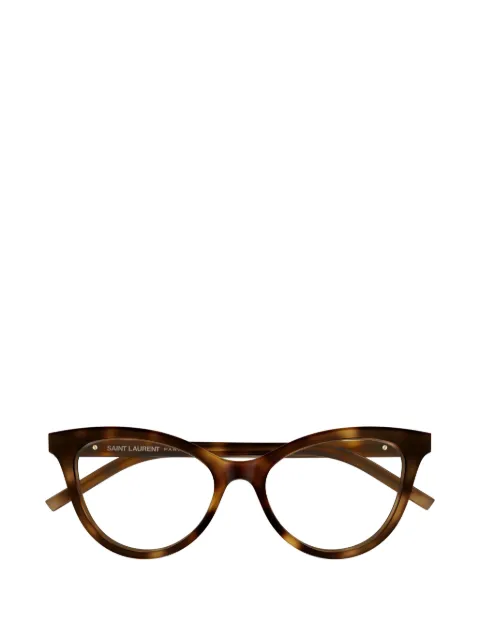 Saint Laurent Eyewear cat-eye logo glasses Brown SLM164009