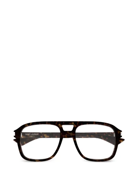 Saint Laurent Eyewear pilot-frames glasses Brown SL881OPT