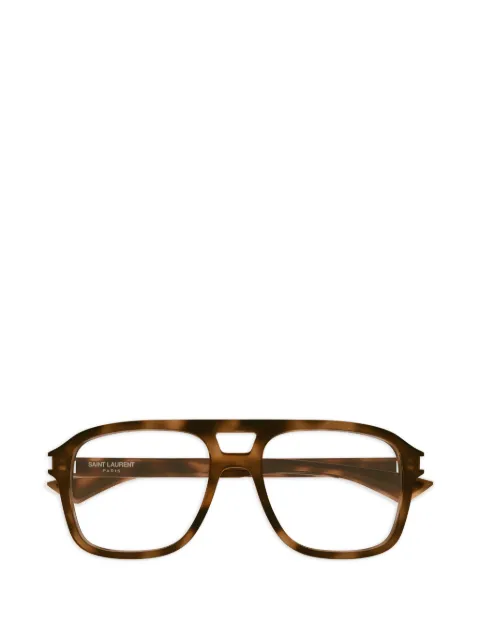 Saint Laurent Eyewear pilot-frame glasses Brown SL881OPT003