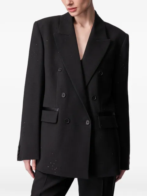 ARTICLE TEN lace-embellished blazer Black A0205402