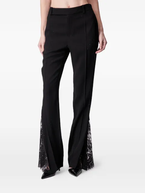 ARTICLE TEN lace-detail trousers Black A0705702