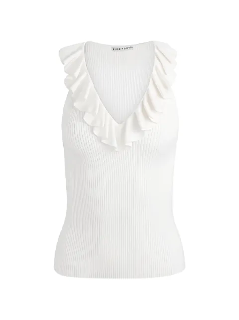 alice + olivia MARNIE ruffled top White CC512567713