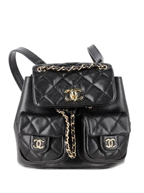 CHANEL Pre-Owned small Duma quilted backpack Black RFCPUGBBA673690W
