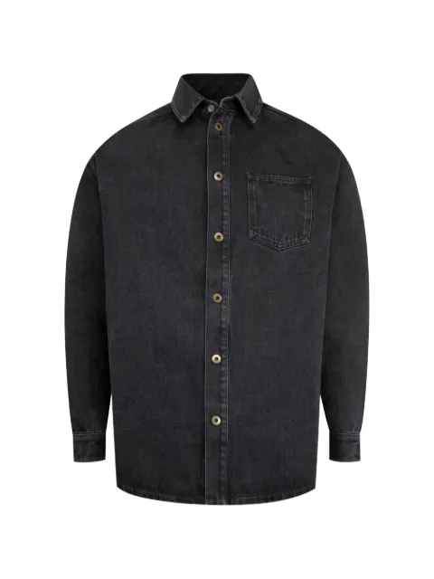 LOEWE Anagram-embroidered overshirt Black H526Y1DX02