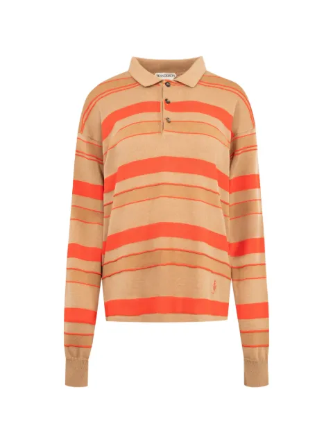 JW Anderson striped polo shirt Neutrals KW1450YN0457