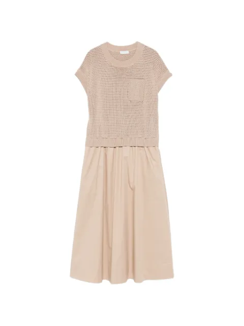 Peserico pocket knitted dress Brown A82139F079312C