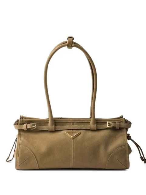 Prada Bonnie medium nubuck leather tote bag Neutrals 1BA426VMOM2GB8